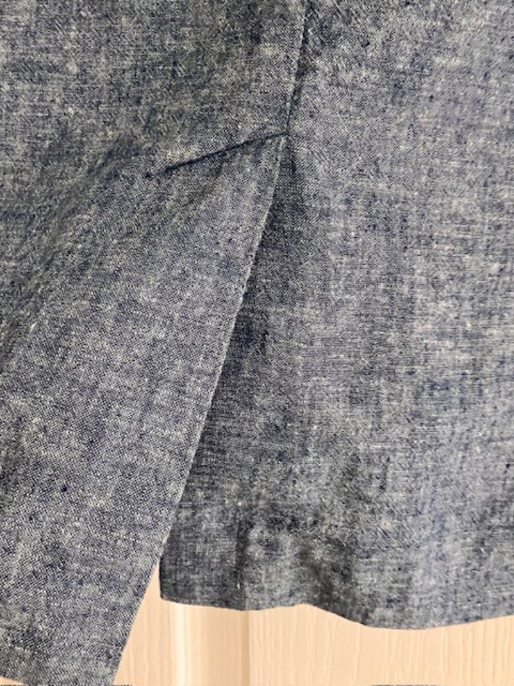Ann Taylor Loft women's chambray blazer S 8 blue linen woven classic casual - Picture 5 of 6